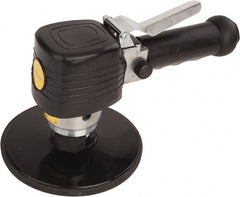 Value Collection - 10,000 OPM, 4 CFM Air Consumption, 90 psi Air Pressure, Palm Air Orbital Sander - Round Pad, 1/4 NPT Inlet - Exact Tooling