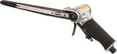 Value Collection - 1/2 x 24 Inch, 20,000 RPM Air Belt Sander - 0.45 Hp, 4 CFM Air Consumption, Rear Exhaust - Exact Tooling