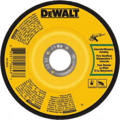 DeWALT - 24 Grit, 7" Wheel Diam, 1/4" Wheel Thickness, Type 27 Depressed Center Wheel - Silicon Carbide, 8,700 Max RPM, Compatible with Angle Grinder - Exact Tooling