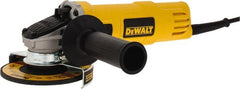 DeWALT - 4-1/2" Wheel Diam, 12,000 RPM, Corded Angle & Disc Grinder - 5/8-11 Spindle, 120 Volts, 7 Amps - Exact Tooling