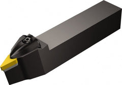 Sandvik Coromant - DVVNN, Neutral Cut, 17.5° Lead Angle, 38.1mm Shank Height x 38.1mm Shank Width, Negative Rake Indexable Turning Toolholder - 152.4mm OAL, VNMG 16 04 08, VNMG 332 Insert Compatibility, Series T-Max P - Exact Tooling