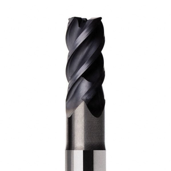 Seco - 10mm, 4 Flute, Single End, Solid Carbide, 0.8mm Corner Radius End Mill - 75mm OAL, 44° Helix, Right Hand Flute, 20mm LOC, Right Hand Cut, 30mm Extended Reach - Exact Tooling