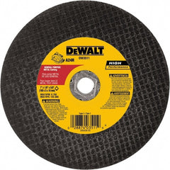 DeWALT - 7" 24 Grit Aluminum Oxide Cutoff Wheel - 1/8" Thick, 5/8" Arbor, 8,700 Max RPM, Use with Angle Grinders - Exact Tooling