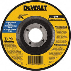 DeWALT - 6" 60 Grit Aluminum Oxide Cutoff Wheel - 0.045" Thick, 7/8" Arbor, 10,100 Max RPM, Use with Angle Grinders - Exact Tooling