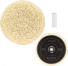 DeWALT - 7" Diam Cotton Blend Buffing & Backing Pad - Threaded Arbor Attachment - Exact Tooling