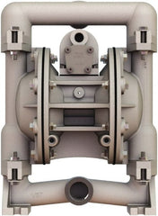 Versa-Matic - 1" NPT, Air Operated Diaphragm Pump - Santoprene Diaphragm, Stainless Steel Housing - Exact Tooling
