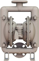 Versa-Matic - 1-1/4 \x96 1-1/2 NPT, Air Operated Diaphragm Pump - Santoprene Diaphragm, Stainless Steel Housing - Exact Tooling