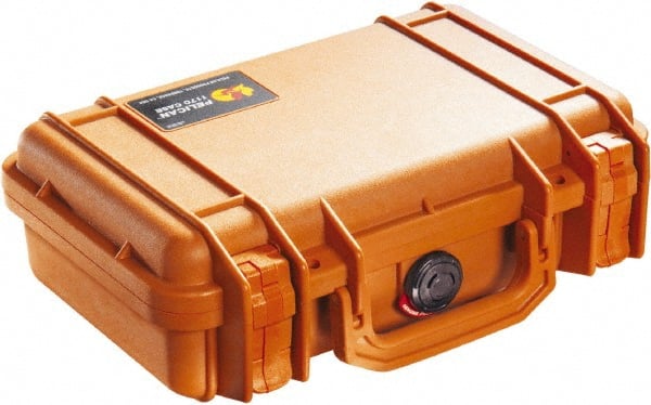Pelican Products, Inc. - 8-11/32" Wide x 3-25/32" High, Clamshell Hard Case - Orange, Polyethylene - Exact Tooling