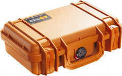 Pelican Products, Inc. - 8-11/32" Wide x 3-25/32" High, Clamshell Hard Case - Orange, Polyethylene - Exact Tooling