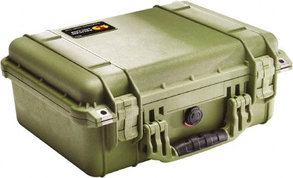 Pelican Products, Inc. - 13" Wide x 6-53/64" High, Clamshell Hard Case - Olive, Polyethylene - Exact Tooling