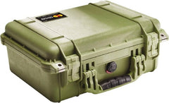 Pelican Products, Inc. - 13" Wide x 6-53/64" High, Clamshell Hard Case - Olive, Polyethylene - Exact Tooling