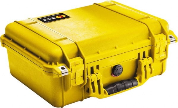 Pelican Products, Inc. - 13" Wide x 6-53/64" High, Clamshell Hard Case - Yellow, Polyethylene - Exact Tooling