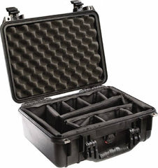 Pelican Products, Inc. - 13" Wide x 6-53/64" High, Clamshell Hard Case - Black, Polyethylene - Exact Tooling
