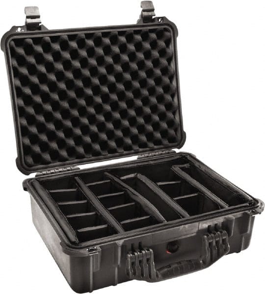 Pelican Products, Inc. - 15-49/64" Wide x 7-13/32" High, Clamshell Hard Case - Black, Polyethylene - Exact Tooling