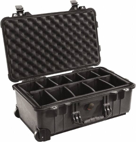 Pelican Products, Inc. - 13-13/16" Wide x 9" High, Clamshell Hard Case - Black, Polyethylene - Exact Tooling