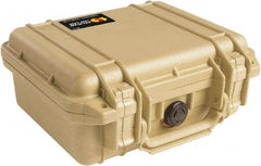 Pelican Products, Inc. - 9-11/16" Wide x 4-7/8" High, Clamshell Hard Case - Tan, Polyethylene - Exact Tooling