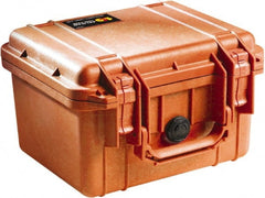 Pelican Products, Inc. - 9-11/16" Wide x 6-7/8" High, Clamshell Hard Case - Orange, Polyethylene - Exact Tooling