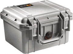 Pelican Products, Inc. - 9-11/16" Wide x 6-7/8" High, Clamshell Hard Case - Silver, Polyethylene - Exact Tooling