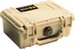 Pelican Products, Inc. - 6-49/64" Wide x 3-7/8" High, Clamshell Hard Case - Tan, Polyethylene - Exact Tooling