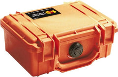 Pelican Products, Inc. - 6-49/64" Wide x 3-7/8" High, Clamshell Hard Case - Orange, Polyethylene - Exact Tooling