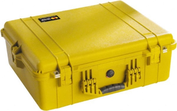 Pelican Products, Inc. - 19-23/64" Wide x 8-51/64" High, Clamshell Hard Case - Yellow, Polyethylene - Exact Tooling