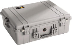 Pelican Products, Inc. - 19-23/64" Wide x 8-51/64" High, Clamshell Hard Case - Silver, Polyethylene - Exact Tooling