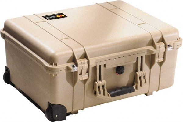 Pelican Products, Inc. - 17-59/64" Wide x 10-27/64" High, Clamshell Hard Case - Tan, Polyethylene - Exact Tooling