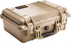 Pelican Products, Inc. - 13" Wide x 6-53/64" High, Clamshell Hard Case - Tan, Polyethylene - Exact Tooling