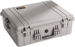 Pelican Products, Inc. - 19-23/64" Wide x 8-51/64" High, Clamshell Hard Case - Silver, Polyethylene - Exact Tooling