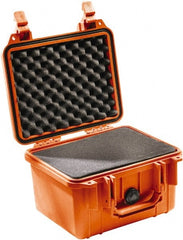Pelican Products, Inc. - 9-11/16" Wide x 6-7/8" High, Clamshell Hard Case - Orange, Polyethylene - Exact Tooling