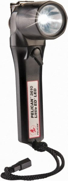 Pelican Products, Inc. - White LED Bulb, 183 Lumens, Industrial/Tactical Flashlight - Black Plastic Body, 4 AA Alkaline Batteries Included - Exact Tooling