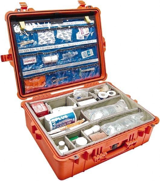 Pelican Products, Inc. - 19-23/64" Wide x 8-51/64" High, Clamshell Hard Case - Orange, Polypropylene - Exact Tooling