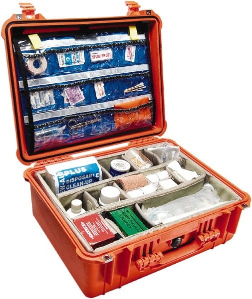Pelican Products, Inc. - 17-13/64" Wide x 8-13/32" High, Clamshell Hard Case - Orange, Polypropylene - Exact Tooling