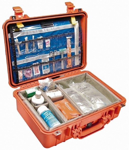 Pelican Products, Inc. - 14-1/16" Wide x 6-15/16" High, Clamshell Hard Case - Orange, Polypropylene - Exact Tooling