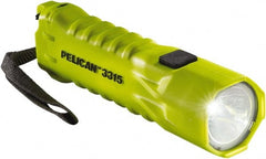 Pelican Products, Inc. - White LED Bulb, 160 Lumens, Industrial/Tactical Flashlight - Yellow Plastic Body, 3 AA Alkaline Batteries Included - Exact Tooling