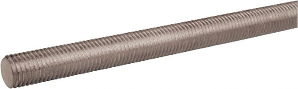 Made in USA - 1-3/4-5 UNC (Coarse), 6' Long, Stainless Steel General Purpose Threaded Rod - Uncoated, Right Hand Thread - Exact Tooling