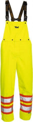 Viking - Size L, High Visibility Yellow, Rain, Wind Resistant Bib Overall - No Pockets - Exact Tooling