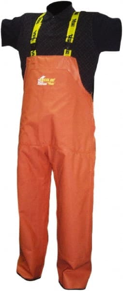 Viking - Size L, Orange, Rain, Wind Resistant Bib Overall - No Pockets - Exact Tooling