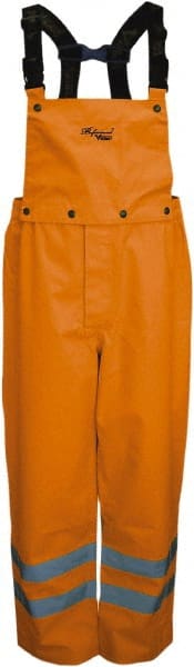 Viking - Size S, High Visibility Orange, Rain, Wind Resistant Bib Overall - No Pockets - Exact Tooling