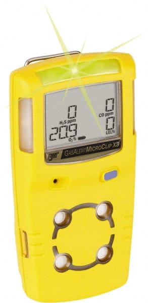 BW Technologies by Honeywell - Visual, Vibration & Audible Alarm, LCD Display, Single Gas Detector - Monitors Oxygen, -20 to 50°C Working Temp - Exact Tooling