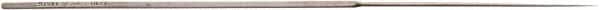 Value Collection - 5-1/2" Needle Precision Swiss Pattern Round File - 1/64" Width Diam, Die Sinker's Handle - Exact Tooling