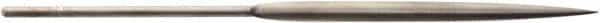 Value Collection - 5-1/2" Needle Precision Swiss Pattern Half Round File - 13/64" Width Diam, Round Handle - Exact Tooling