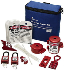 Ability One - 29 Piece Electrical & Valve Lockout Kit - Keyed Differently, Comes in Carrying Case - Exact Tooling