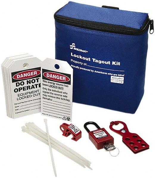 Ability One - 24 Piece Lockout Tagout Kit - Keyed Differently, Comes in Carrying Case - Exact Tooling