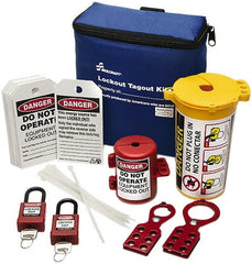 Ability One - 27 Piece Lockout Tagout Kit - Keyed Differently, Comes in Carrying Case - Exact Tooling