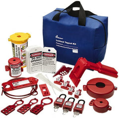 Ability One - 39 Piece Electrical & Valve Lockout Kit - Keyed Differently, Comes in Carrying Case - Exact Tooling