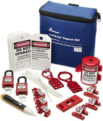 Ability One - 35 Piece Electrical Lockout Kit - Keyed Differently, Comes in Carrying Case - Exact Tooling