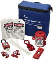 Ability One - 27 Piece Electrical Lockout Kit - Keyed Differently, Comes in Carrying Case - Exact Tooling