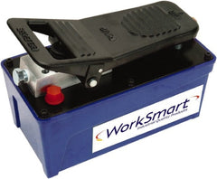 Value Collection - 10,000 psi Air-Hydraulic Pump & Jack - 91.5 Cu In Oil Capacity, Use with Single Acting Cylinders, Advance, Hold & Retract - Exact Tooling