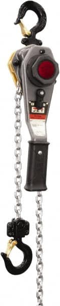 Jet - 1,500 Lb Lifting Capacity, 10' Lift Height, Lever with Overload Protection Hoist - Made from Chain - Exact Tooling